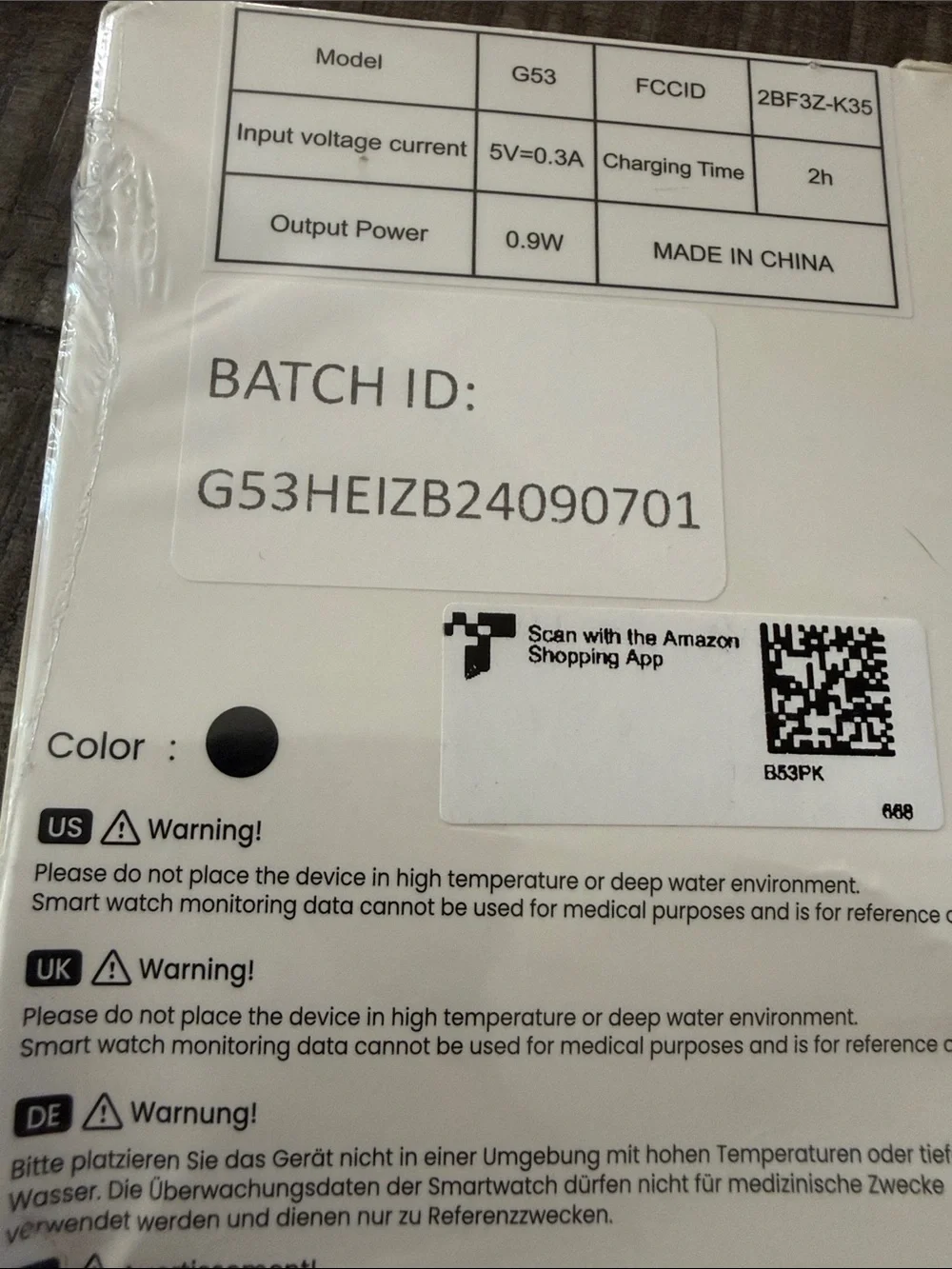 Smart Watch - Black - New in Box!